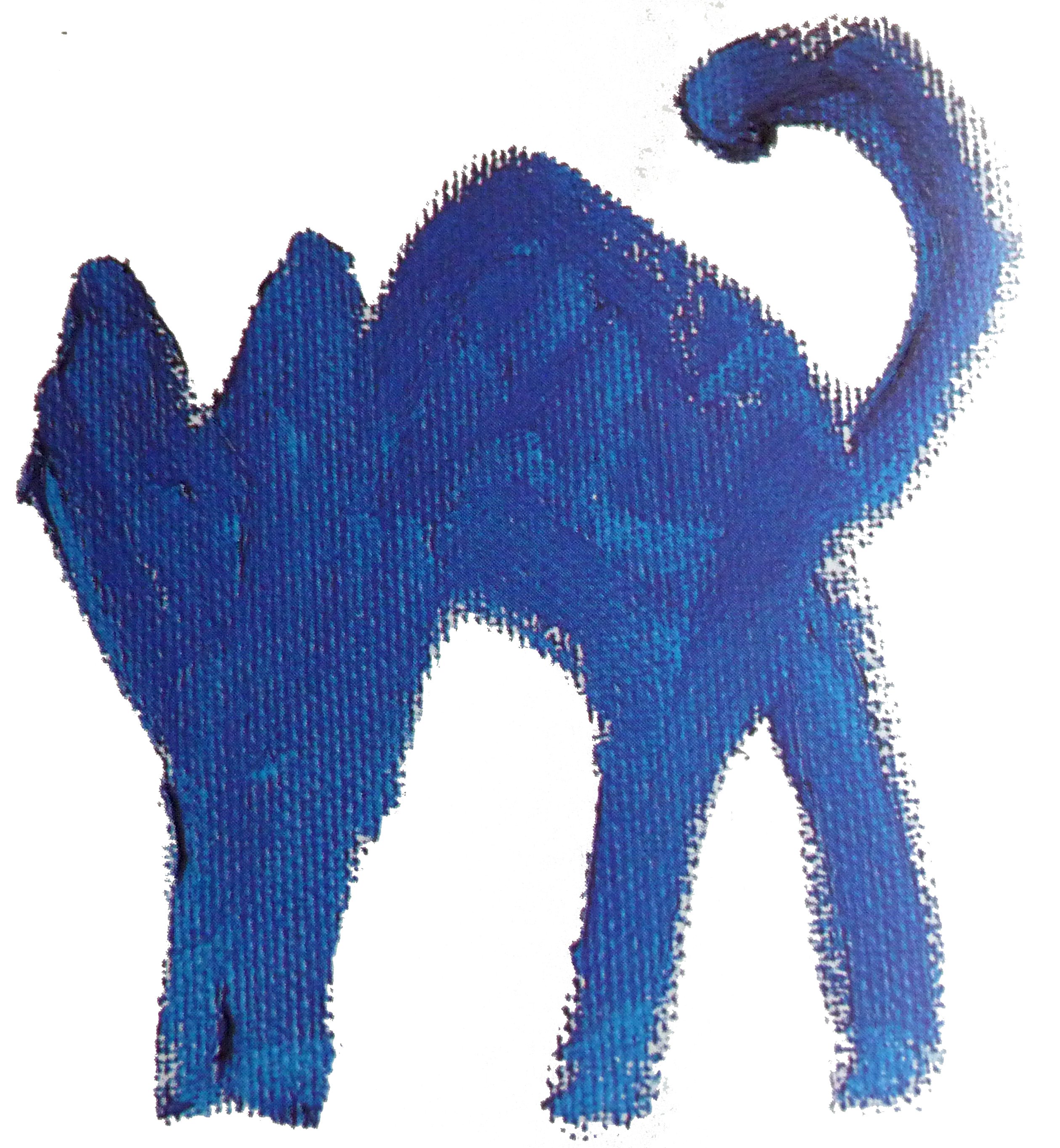 chat bleu abstrait